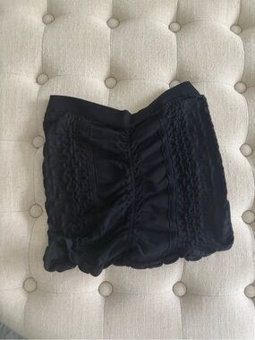 Free People Black Ruched Boyshorts